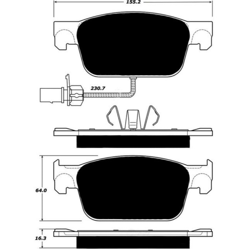 Porterfield Brake Pads for 2019 AUDI A4 w/314mm Front Disc
