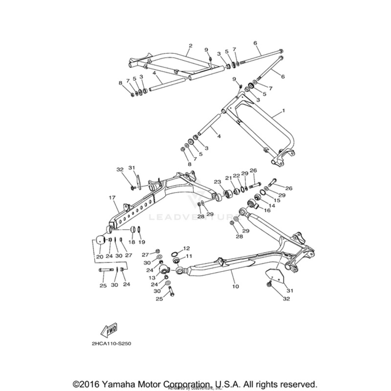 Rear Lower Arm Complete 1 For Vyrs4 by Yamaha