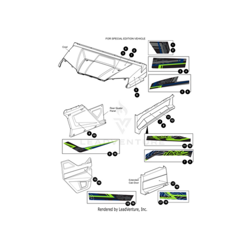 Storage Panel Decal (Driver Side) by Arctic Cat