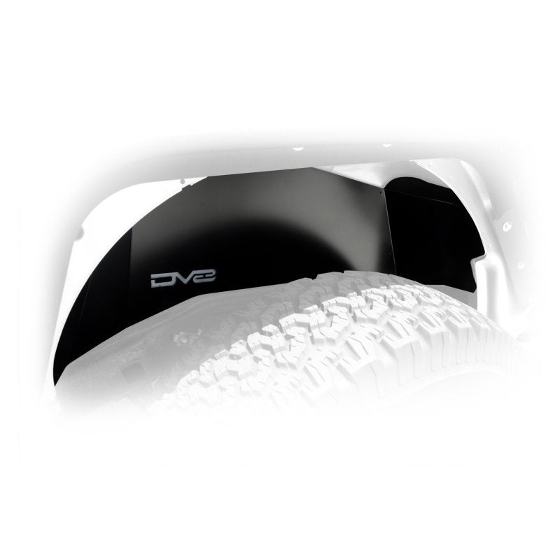 DV8 Offroad 07-18 Jeep Wrangler JK Rear Aluminum Inner Fender – Black