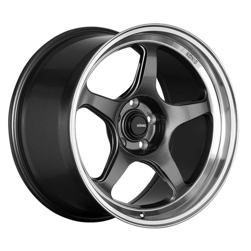 KONIG Hyperspec Wheel – 17×8.0 +40 | 4×100 | Anthracite Metallic w/ Machined Lip