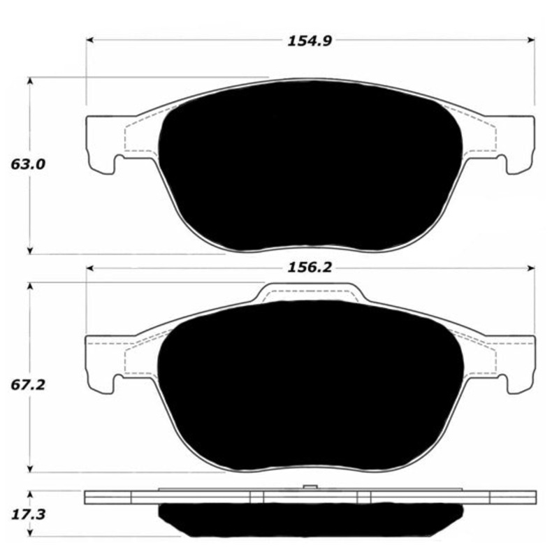 Porterfield Brake Pads for 2017 FORD ESCAPE 1.6L FWD
