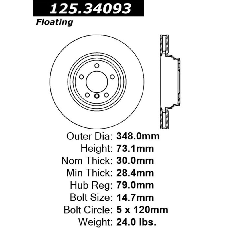 Stoptech 07-09 BMW 335 Series Front Premium High Carbon Cryo Brake Rotor
