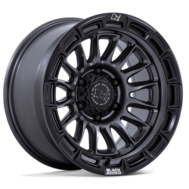 17×8.5 Black Rhino Rival BR025 Matte Gunmetal w/ Matte Black Lip