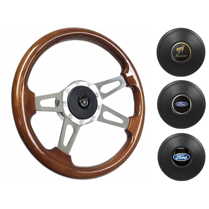 1975-77 Ford Bronco Steering Wheel Kit | Walnut Wood | ST3080