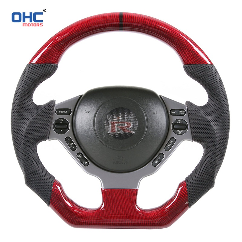 OHC Motors Carbon Fiber Steering Wheel for Nissan GTR R35 2007-2016 YEAR