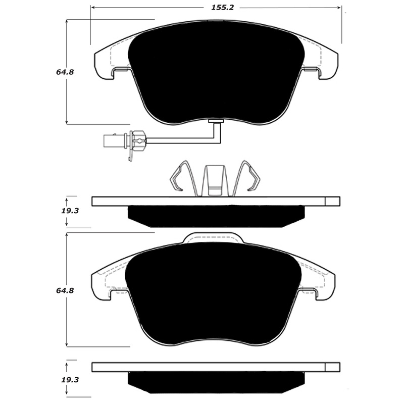 Porterfield Brake Pads for 2015 AUDI A5/A5 Quattro – 314mm Front Disc