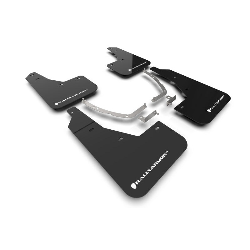 Rally Armor 22-24 Hyundai Ioniq 5 Black Mud Flap w/White Logo