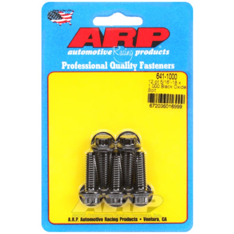 ARP 5/16-18 x 1.000 12pt Black Oxide Bolts