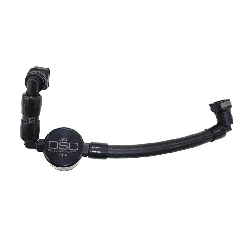 J&L 11-17 Ford Mustang V6 Passenger Side Oil Separator 3.0 V2 – Black Anodized