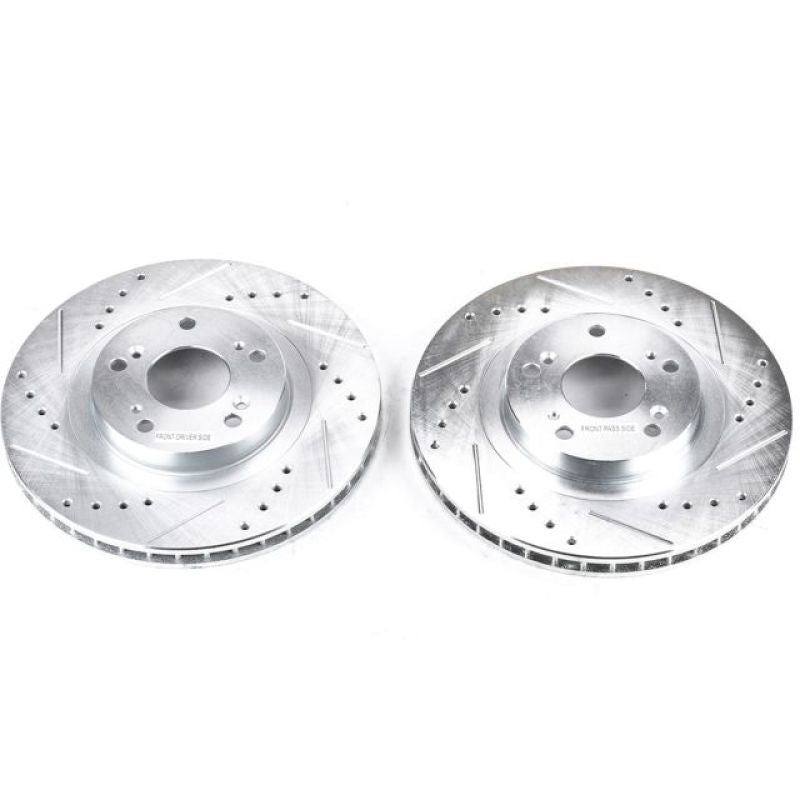 Power Stop 13-15 Acura ILX Front Evolution Drilled & Slotted Rotors – Pair