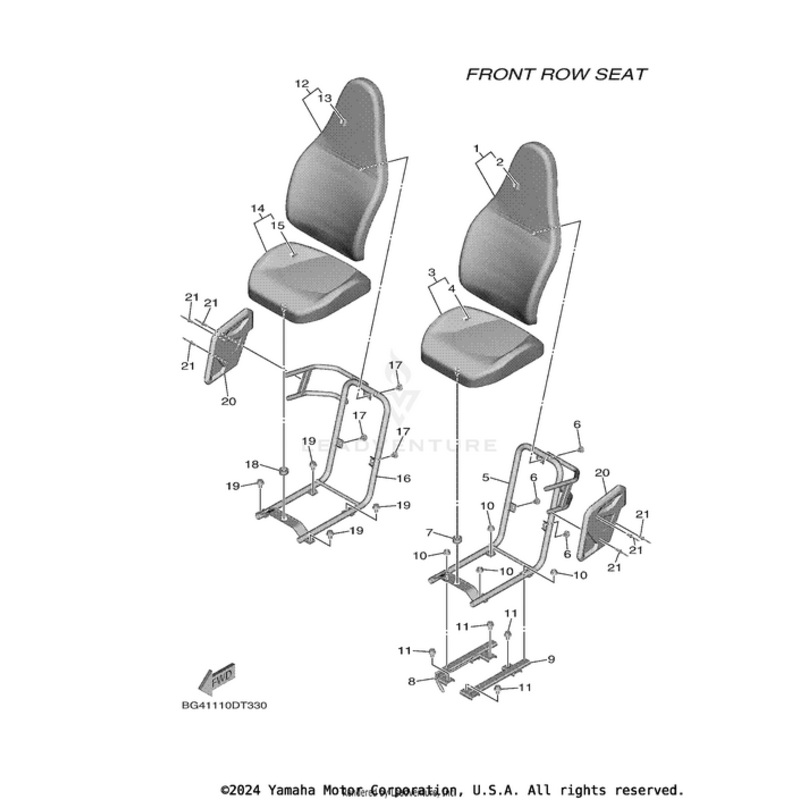 Seat Back Assembly by Yamaha