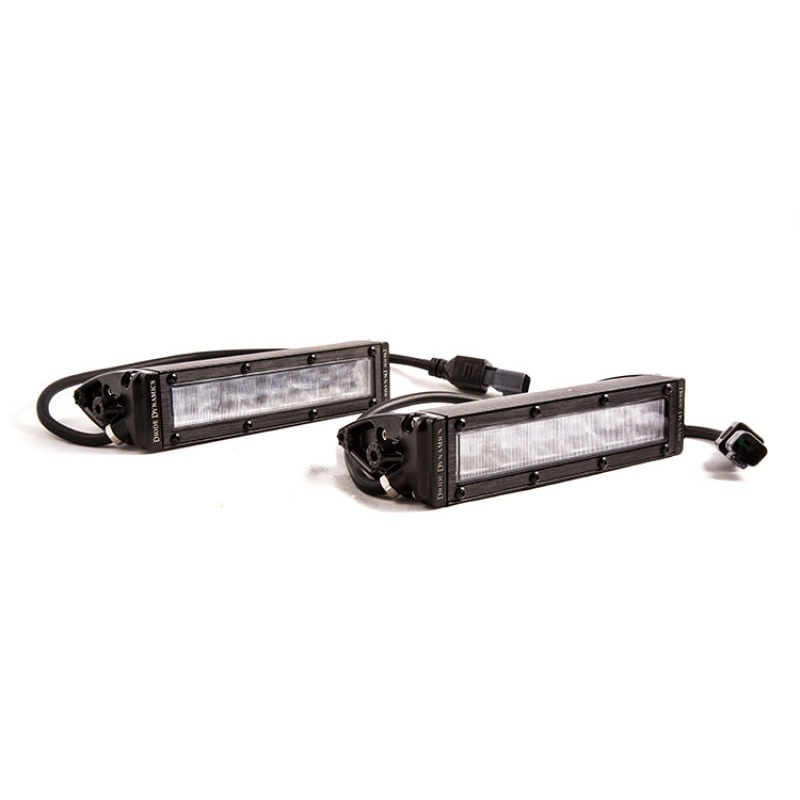 Diode Dynamics 6 In LED Light Bar Single Row Straight SS6 – White Wide Light Bar (Pair)