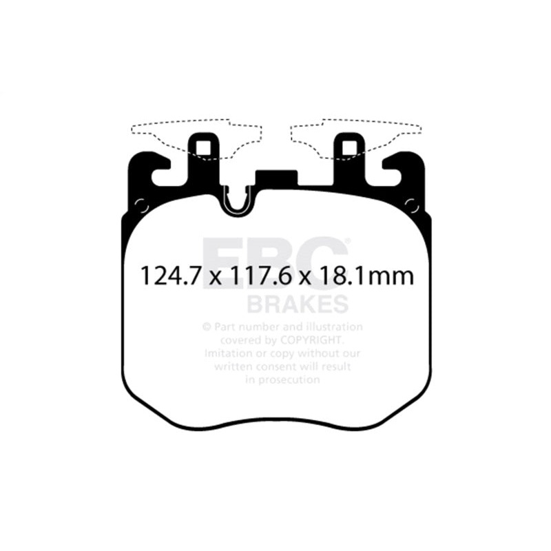 EBC 2017+ BMW (Alpina) B7 xDrive 4.4L Twin Turbo Yellowstuff Front Brake Pads