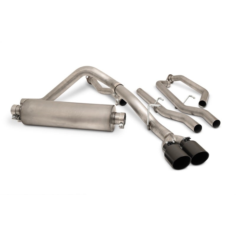GIbson 22-24 Toyota Tundra 3.5L-T V6 Crew Max Black Elite Stainless Cat Back Dual Sport Exhaust