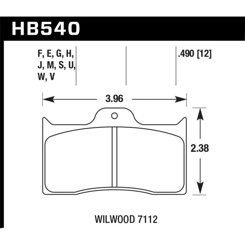Hawk Wilwood 7112 Blue 9012 Race Brake Pads