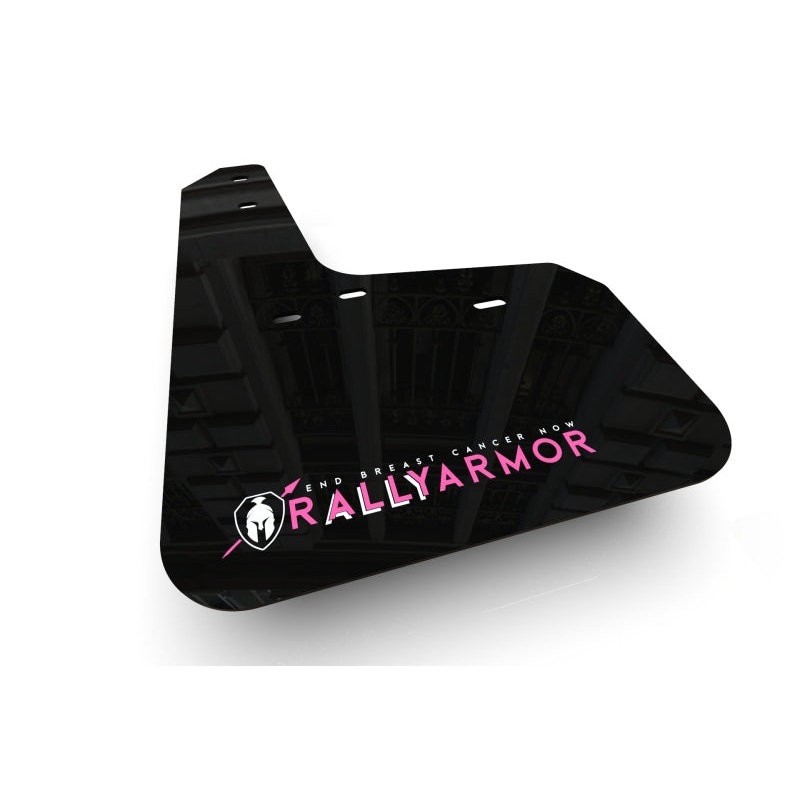 Rally Armor 15-19 Legacy Black Mud Flap BCE Pink Logo | MF34-BC20-BLK/PK