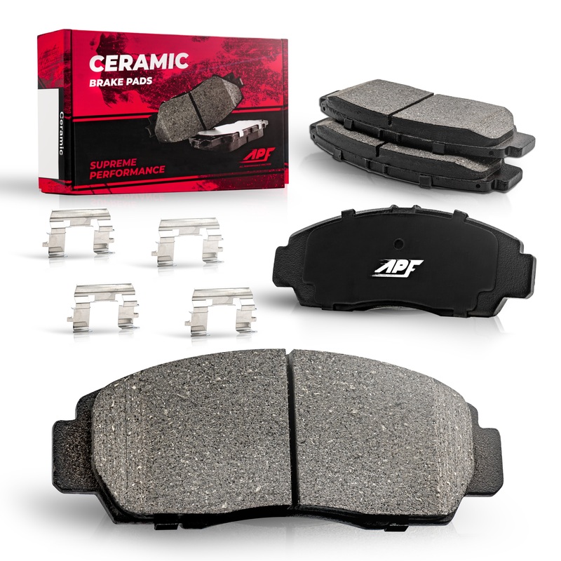 APF Rear Ceramic Carbon Fiber Brake Pads for 2007-2010 GMC Sierra 3500 HD DRW