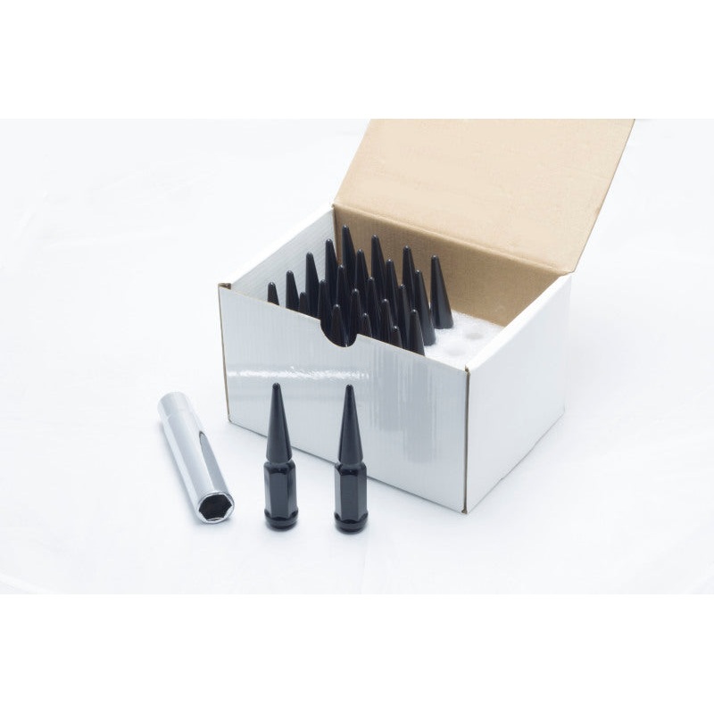 Wheel Mate Spiked Lug Nuts Set of 24 – Black 14×2.0