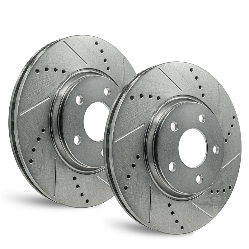 Zinc Drilled/Slotted Rear Rotors for Audi Q5 PHEV 2020-2022 AWD