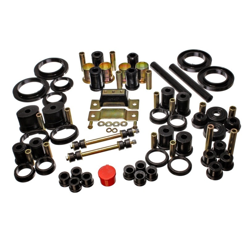 Energy Suspension 85-93 Ford Mustang Black Hyper-flex Master Bushing Set w/ V-8
