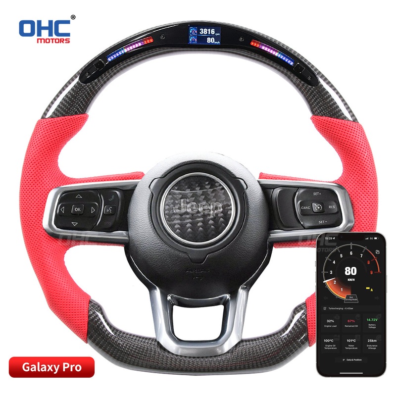 OHC Motors LED Light Up Steering Wheel for Jeep Wrangler JL 2018+GLADIATOR