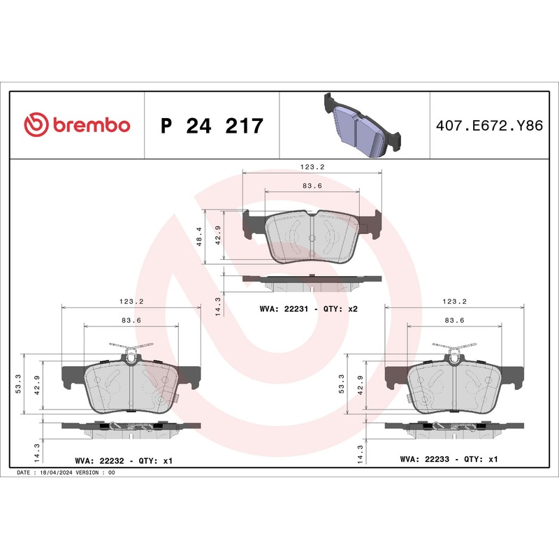 PRIME Low-Met Rear Disc Brake Pad Set – P24217