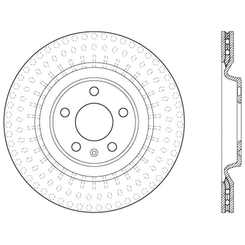 StopTech Power Slot 12-13 Audi A6 Quattro/11-12 A7 Quattro / 10-13 S4 Rear Left Slotted Rotor