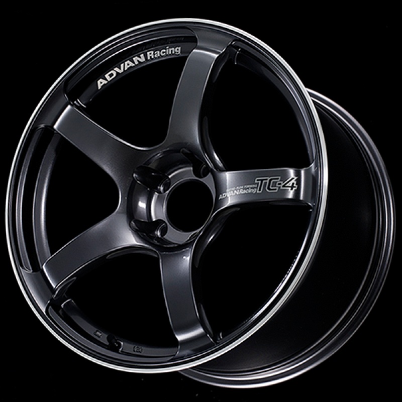 Advan TC4 18×9.5 +45 5-120 Racing Black Gun Metallic and Ring Wheel