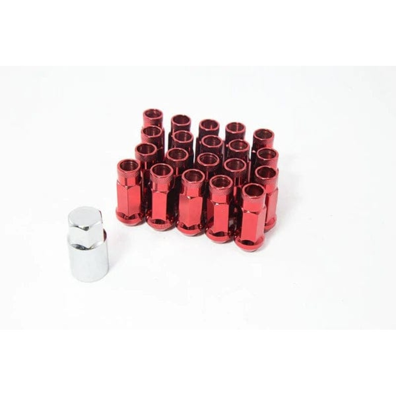 Aodhan Extended Wheel Lug Nuts 21mm 14×1.5 XT51 Red – Set of 20 (CLEARANCE)