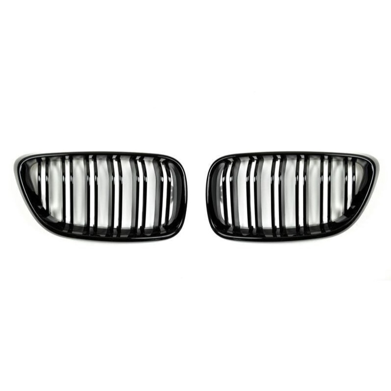 AutoTecknic Dual-Slats Gloss Black Front Grille Set – F22 2-Series | F87 M2