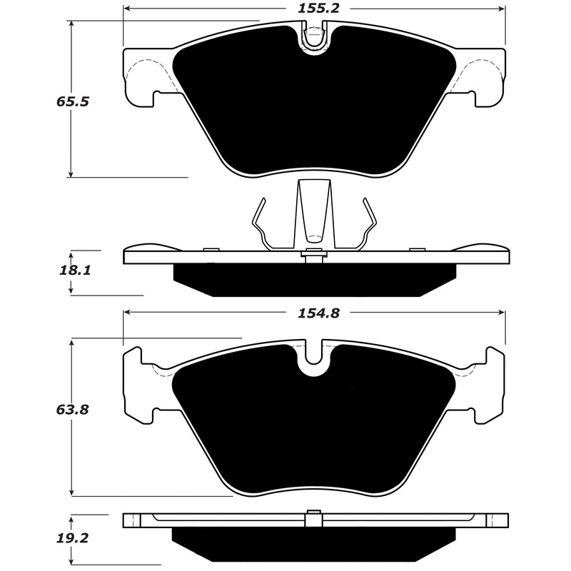 Porterfield Brake Pads for 2012 BMW 528 Series