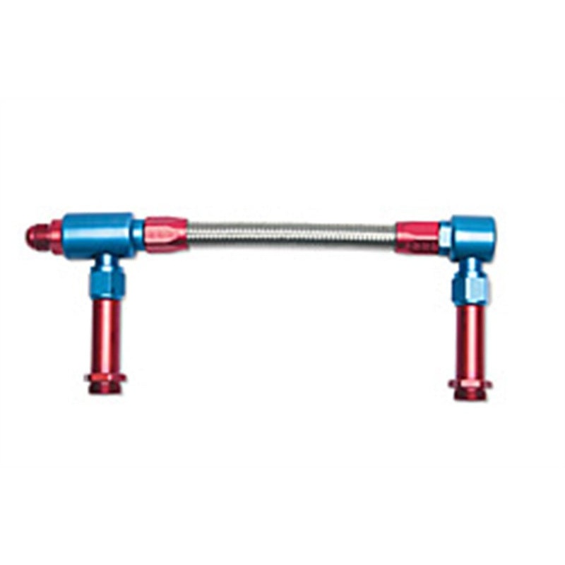 Russell Performance -8 AN to -8 AN ProFlex Holley 4150 Dual Inlet Carb Kit (Red/Blue)