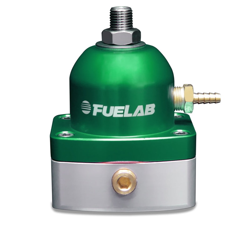 Fuelab 515 EFI Adjustable FPR 90-125 PSI (2) -6AN In (1) -6AN Return – Green