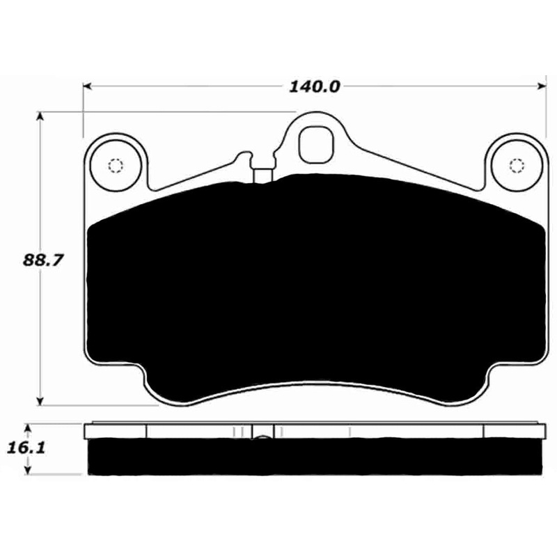 Porterfield Brake Pads for 2007 PORSCHE 911 Carrera 2S Type 997 w/Iron Discs