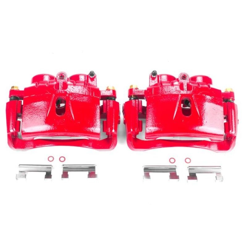 Power Stop 03-19 Chevrolet Express 3500 Front Red Calipers w/Brackets – Pair