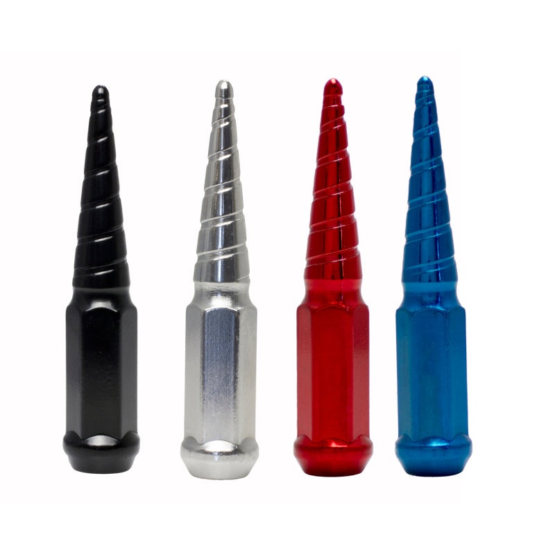 Wheel Mate Twisted Spiked Lug Nuts Set of 24 – Red M14x1.50