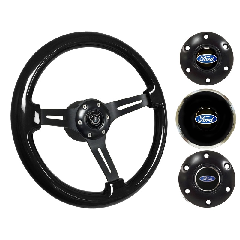 1970-79 Ford Ranchero Steering Wheel Kit | Black Ash Wood | ST3073