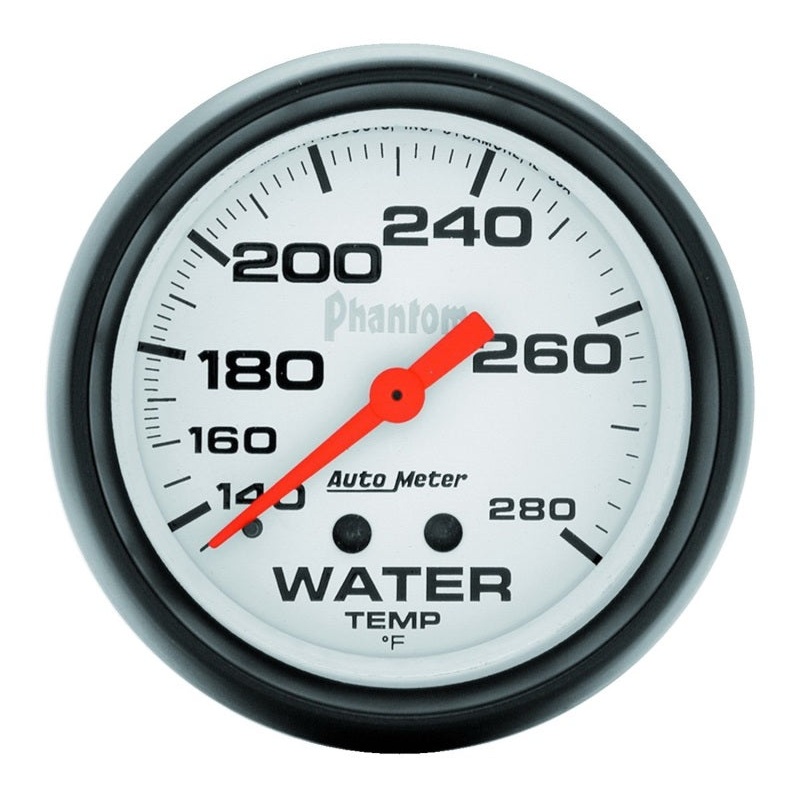Autometer Phantom 66mm 140-280 Deg F Mechanical Water Temperature Gauge Universal | 5831