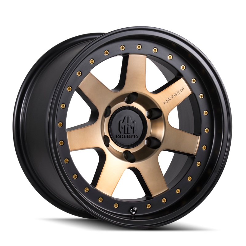 Mayhem 8300 Prodigy 17×9 / 5×114.3 BP / -6mm Offset / 72.6mm Hub Matte Black w/ Bronze Tint Wheel
