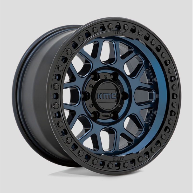 18×9.0 KMC GRS KM549 Midnight Blue w/Gloss Black Lip