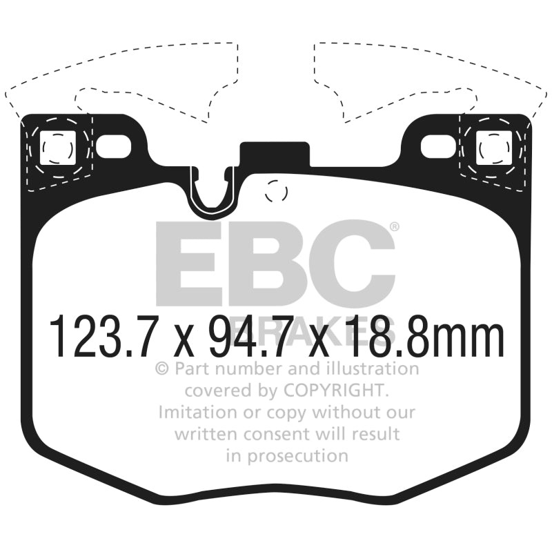 EBC 2017+ BMW 530 2.0L Turbo (G30) Ultimax2 Front Brake Pads