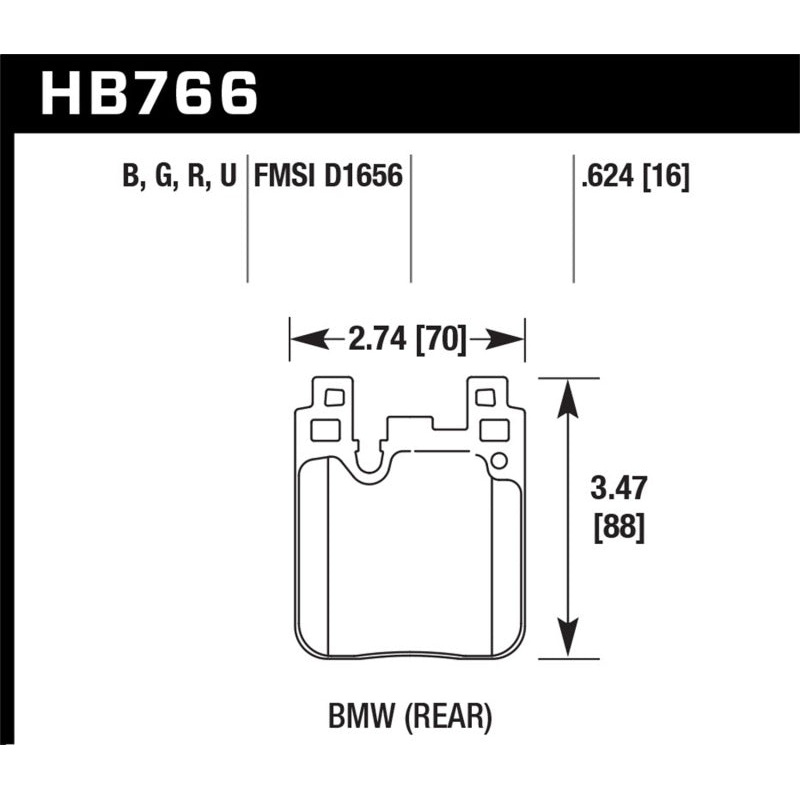 Hawk 14-20 BMW 2-Series / 12-18 BMW 3-Series Performance Ceramic Street Rear Brake Pads