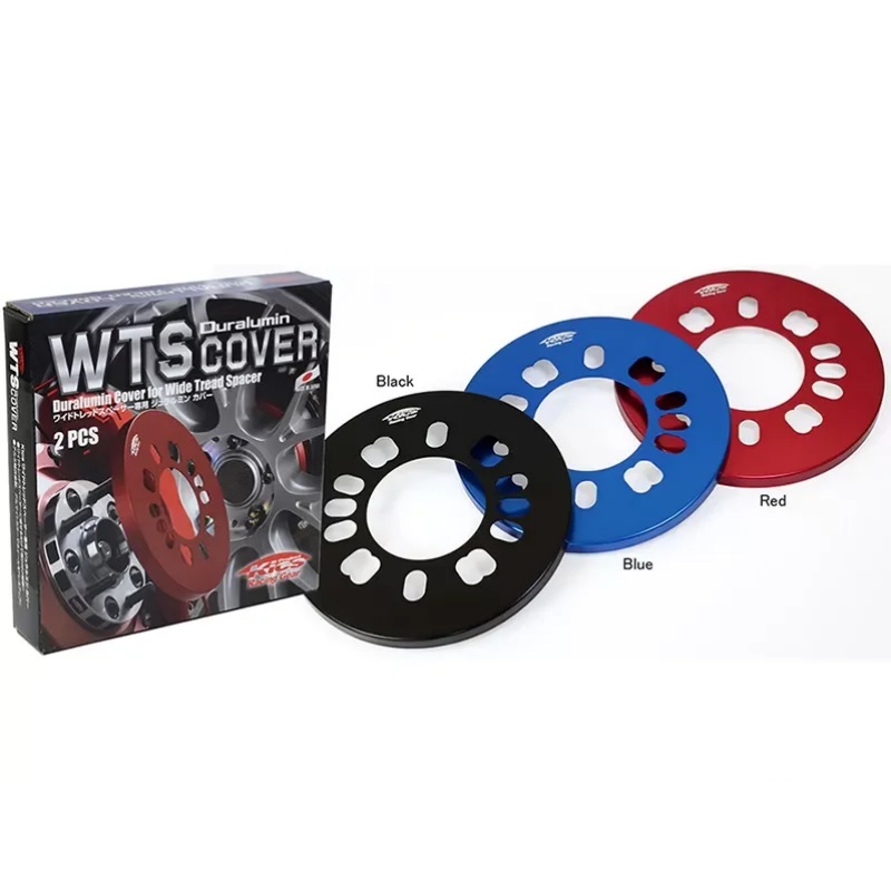 Project Kics Red Duralumin Cover For Wide Tread Spacer (2 Pcs)