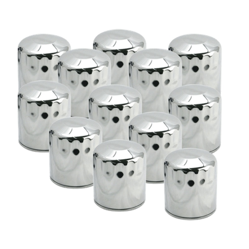 S&S Cycle 99-18 BT/2017+ M8/X-Wedge Chrome Oil Filter – 12 Pack