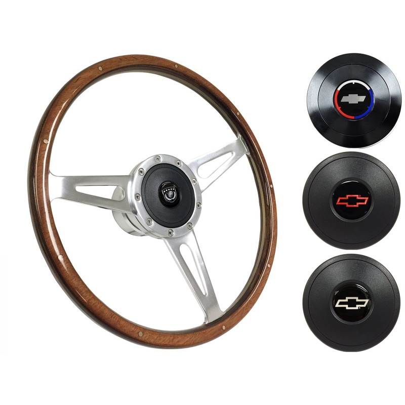 1962-68 Chevy Nova Steering Wheel Kit | Deluxe Walnut Wood | ST3053