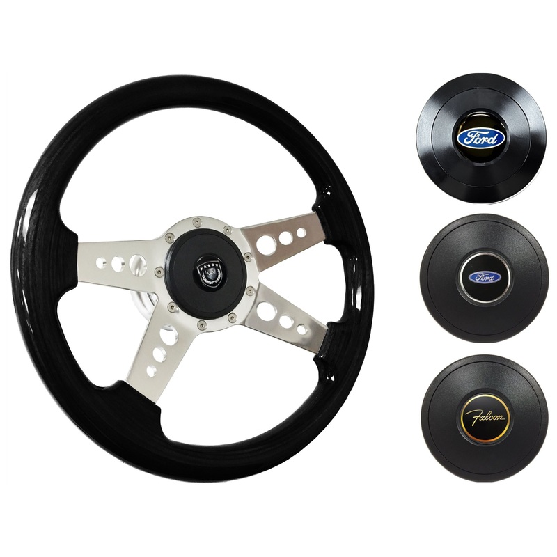 1970 Ford Falcon Steering Wheel Kit | Black Ash Wood | ST3081