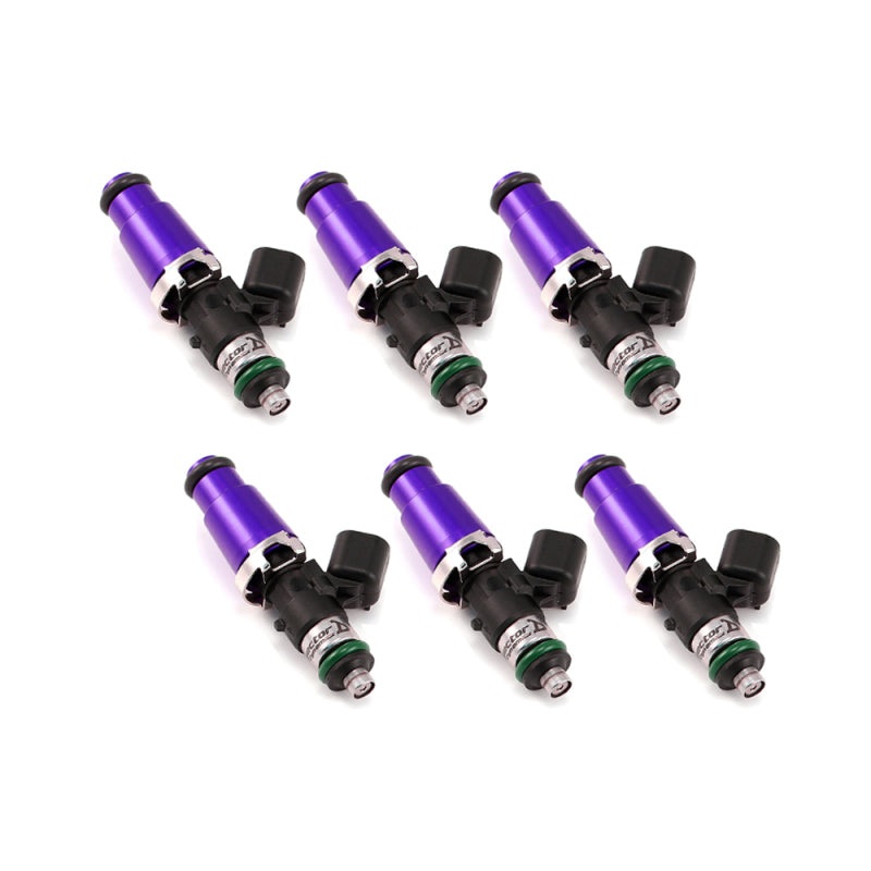 Injector Dynamics 1340cc Injectors – 60mm Length – 14mm Purple Top – 14mm Lower O-Ring (Set of 6)