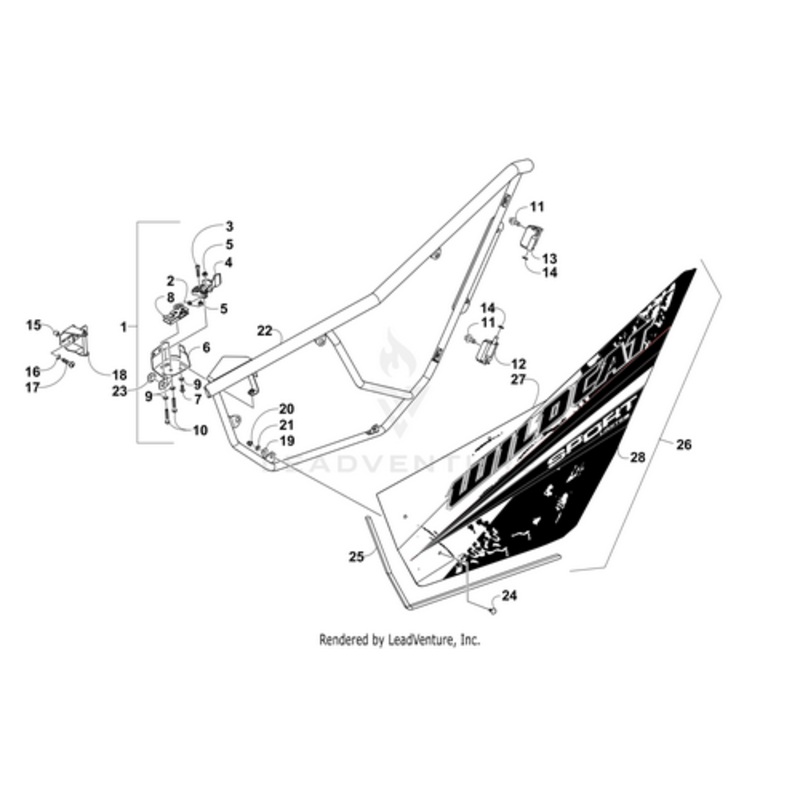 Door Handle (Rb: 4406-999) by Arctic Cat