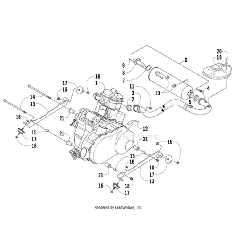 Engine A650F-B- H1(Prlr) W/Bushings by Arctic Cat